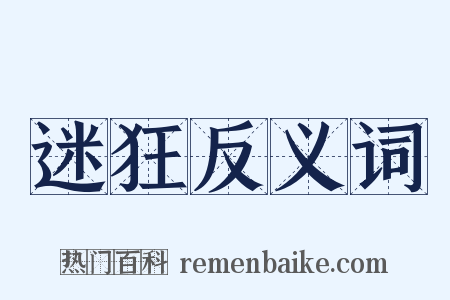 迷狂反义词是什么意思的图片